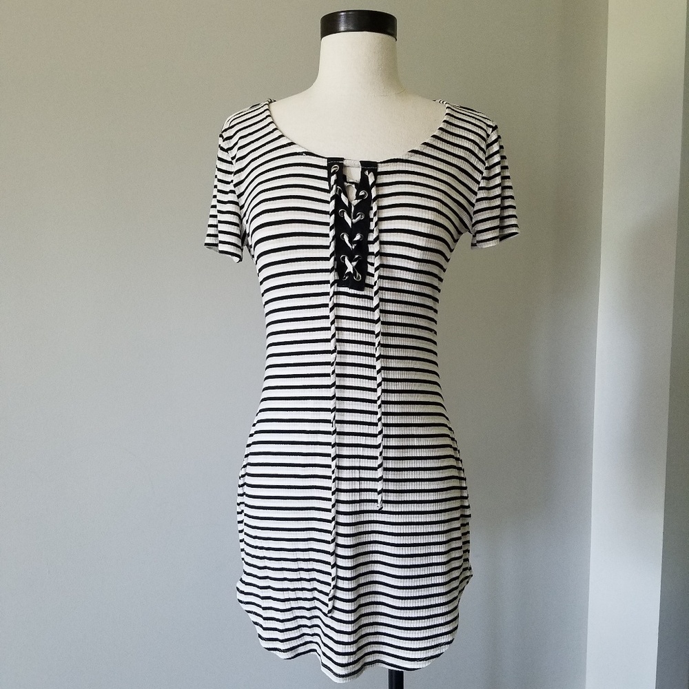 Charlotte Russe Stripped T-Shirt Dress
